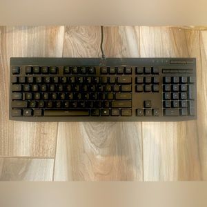 Acer Predator wired gaming keyboard. Illuminated with colored lights.